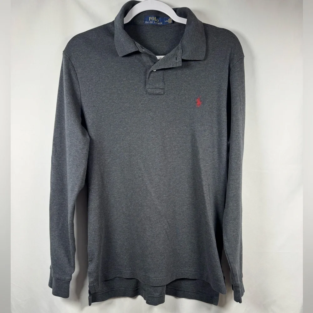 Polo by Ralph Lauren Men's Gray Long Sleeve Shirt L